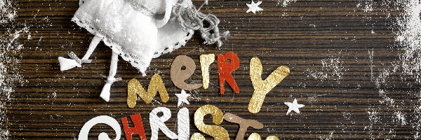 Boże Narodzenie, Aniołek, Dekoracja, Merry Christmas, Napis
