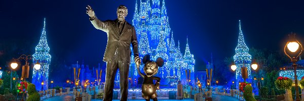 Orlando, Disneyland, Stany Zjednoczone, Zamek, Pomnik, Myszka Miki, Walt Disney, Park rozrywki, Walt Disney World Resort, Floryda
