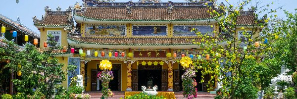 Świątynia, Rośliny, Chua Phap Bao, Wietnam, Hoi An