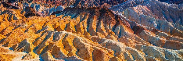Kalifornia, Death Valley, Zabriskie Point, Stany Zjednoczone, Park Narodowy Doliny Śmierci, Skały