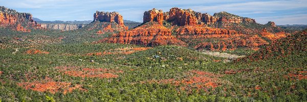 Stany Zjednoczone, Park stanowy Red Rock, Stan Arizona, Skały, Czerwone