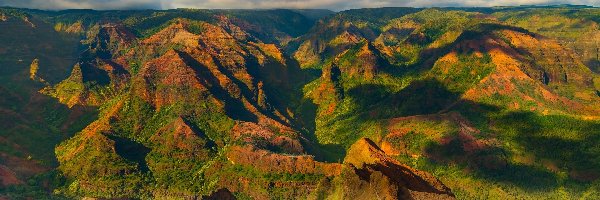 Góry, Waimea Canyon, Kanion, Stany Zjednoczone, Hawaje