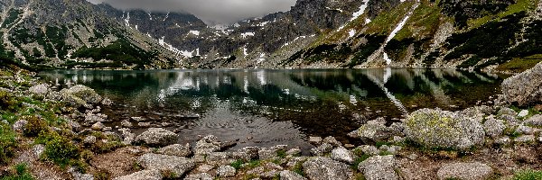 Tatry, Kamienie, Góry, Polska, Czarny Staw Gąsienicowy, Jezioro