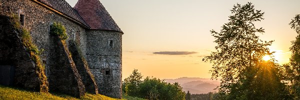 Zamek Piberstein, Wieża, Austria, Drzewa, Mury