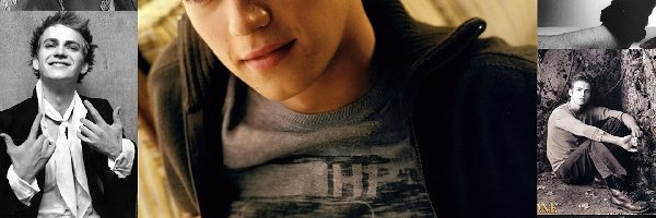 jasne włosy, czarny sweter, Hayden Christensen