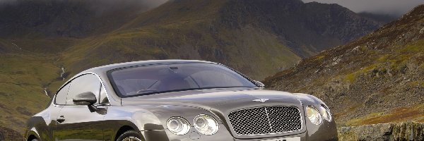 Góry, Mgła, Bentley Continental GT