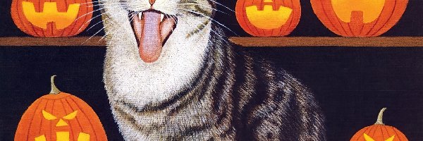 dynie, Kot, Halloween