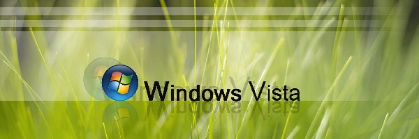 Logo, Vista, Windows, Trawa, Zielona