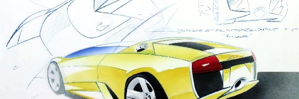 Rysunek, Murcielago, Lamborghini