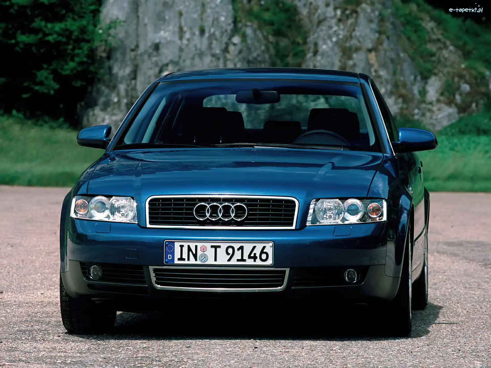Przód, Audi A4, Niebieskie