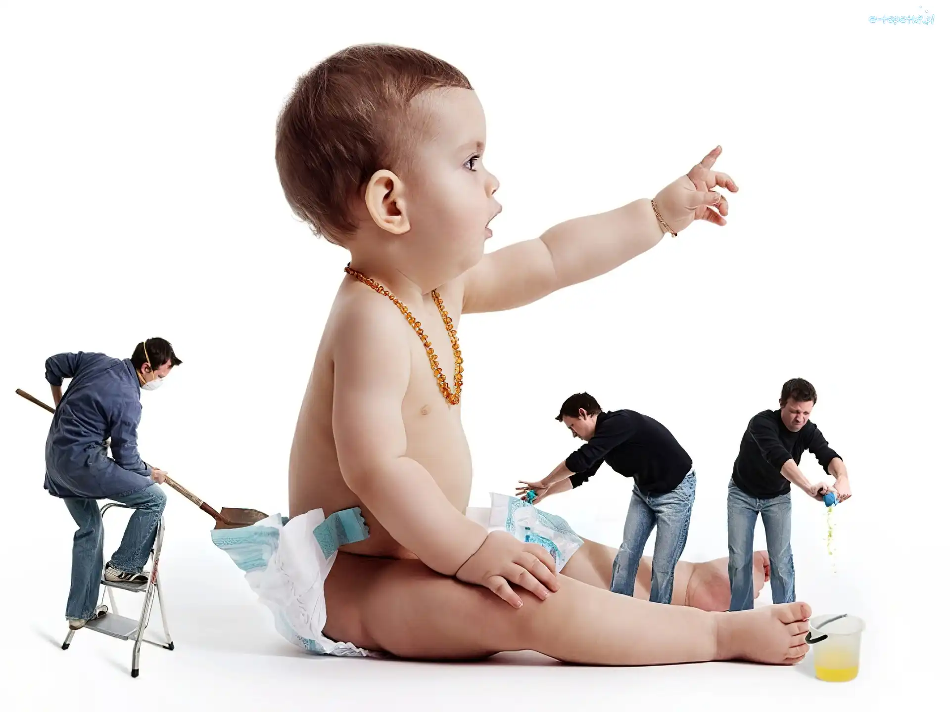 Mężczyżni, Pampers, Dziecko