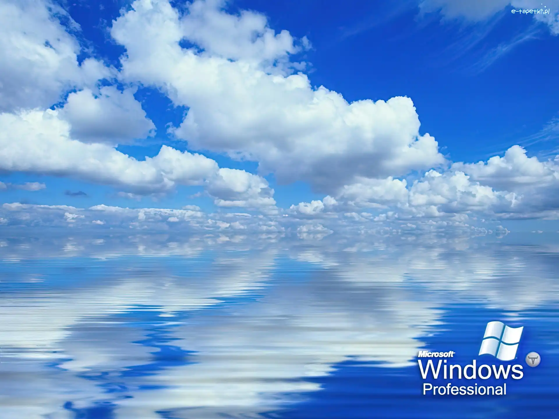 woda, chmury, Windows XP