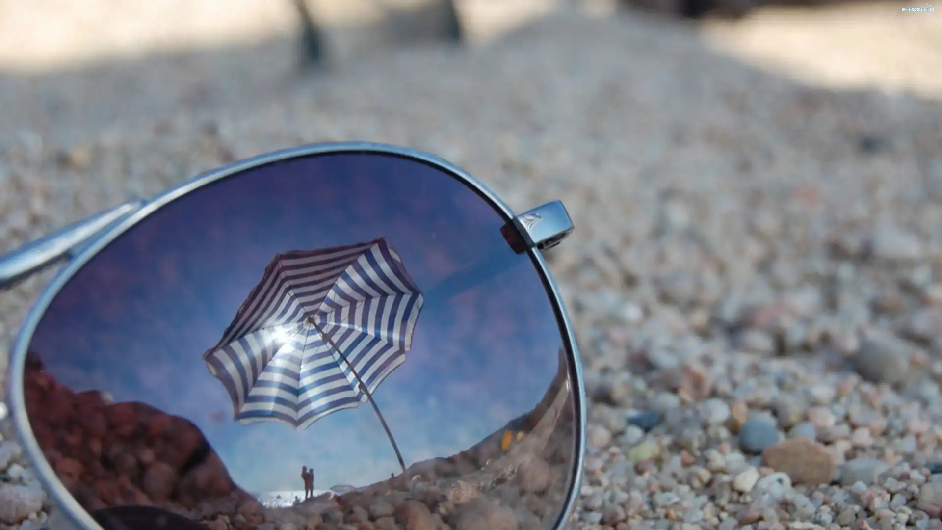 Okulary, Odbicie, Parasol