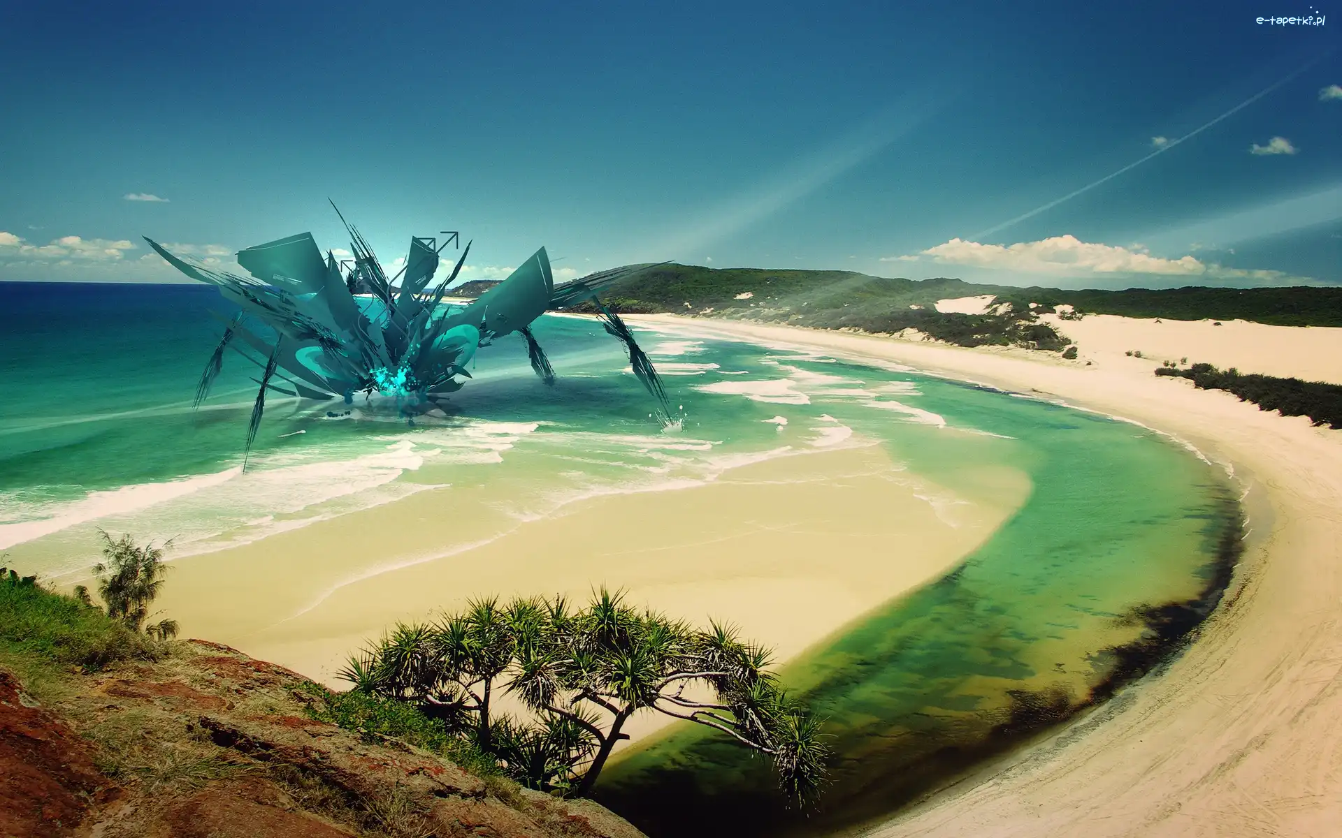 Fantasy, Robot, Plaża