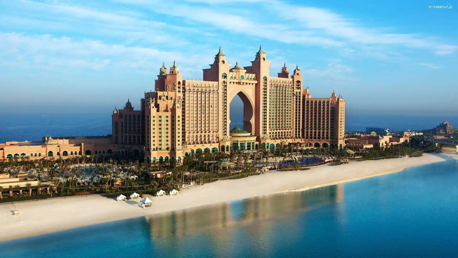Palmy, Hotel Palm Jumeirah, Morze, Atlantis