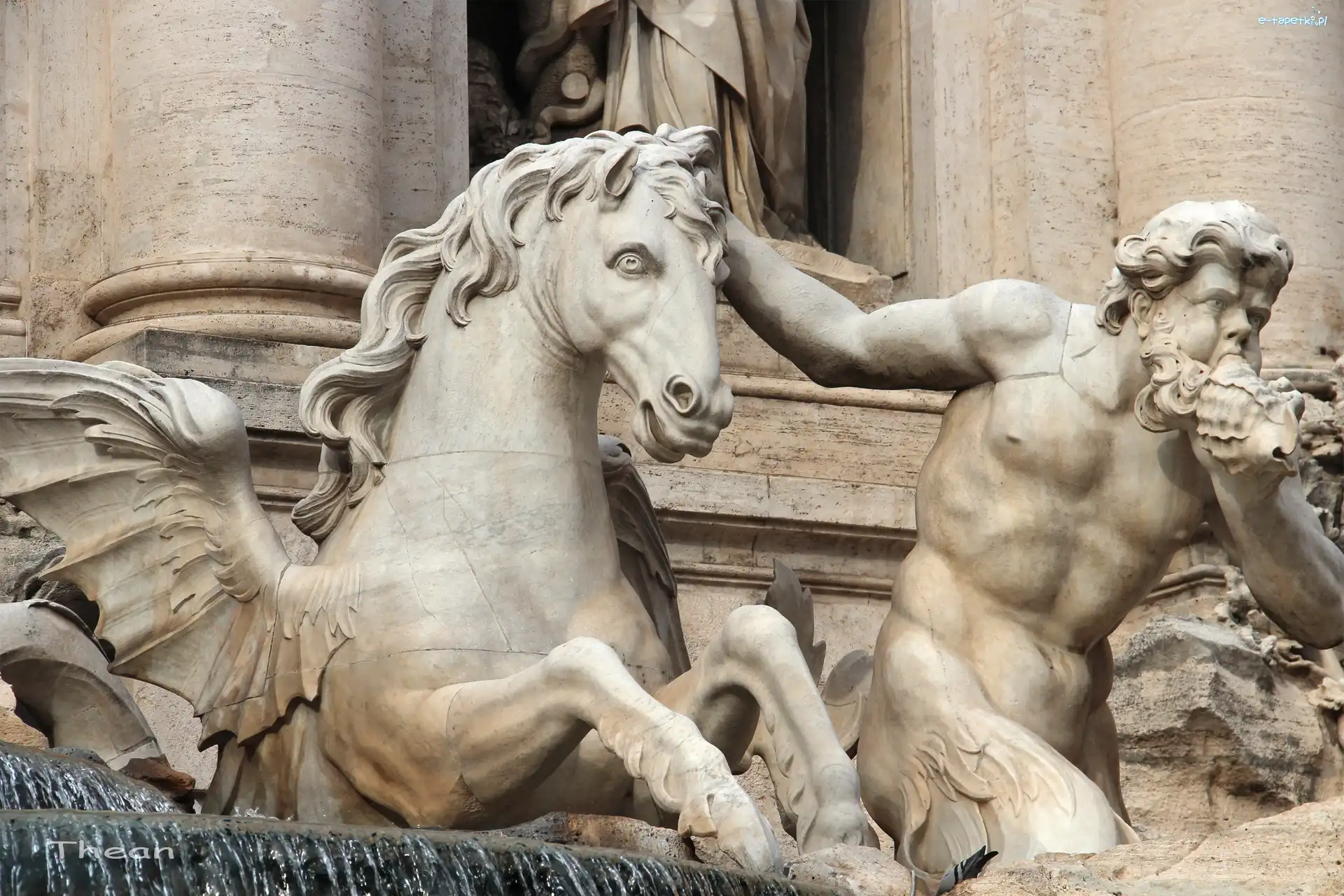 Rzym, Pegaz, Posągi, Di Trevi