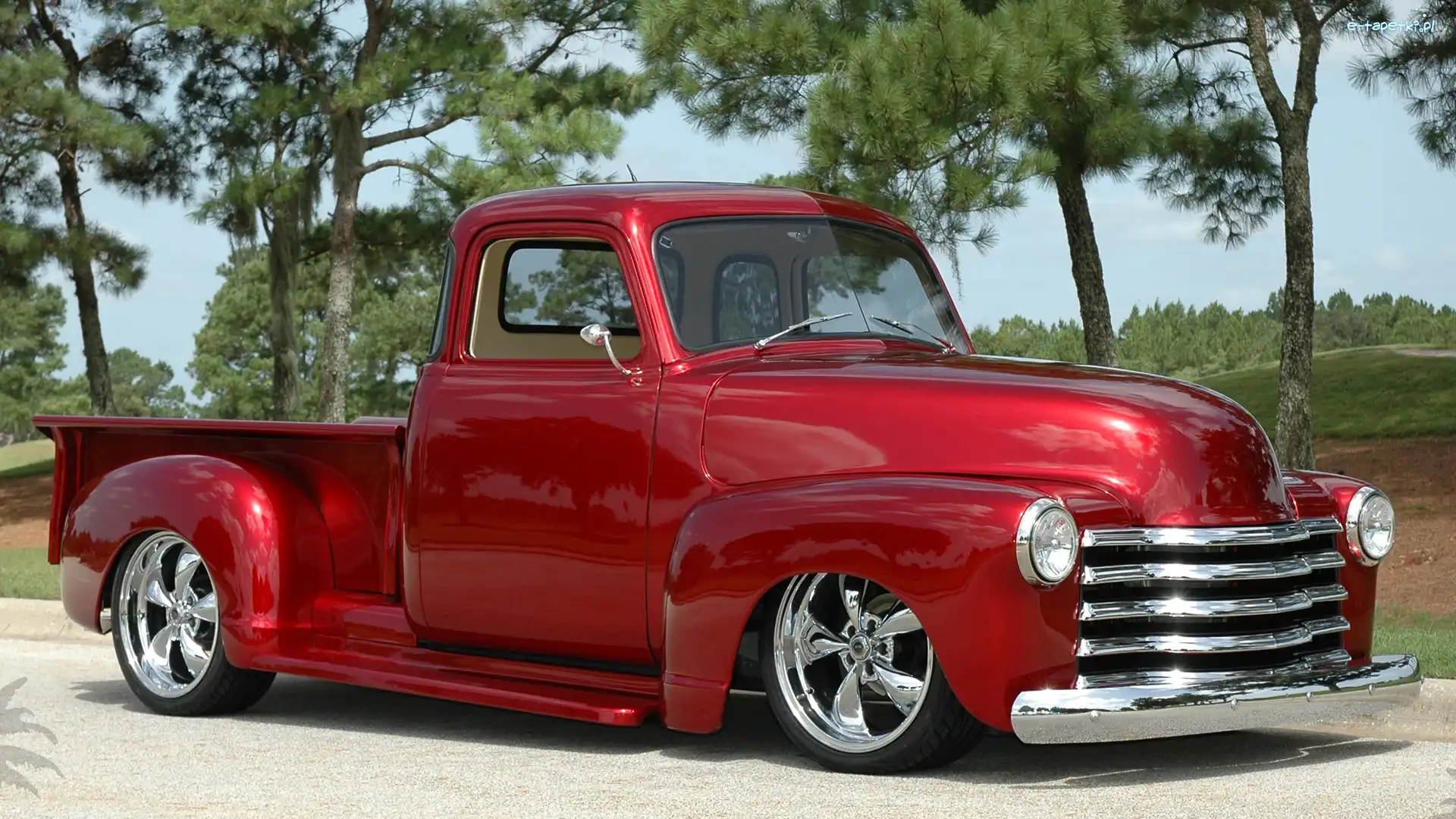 Chevy, 1949, Pick-Up, Czerwony