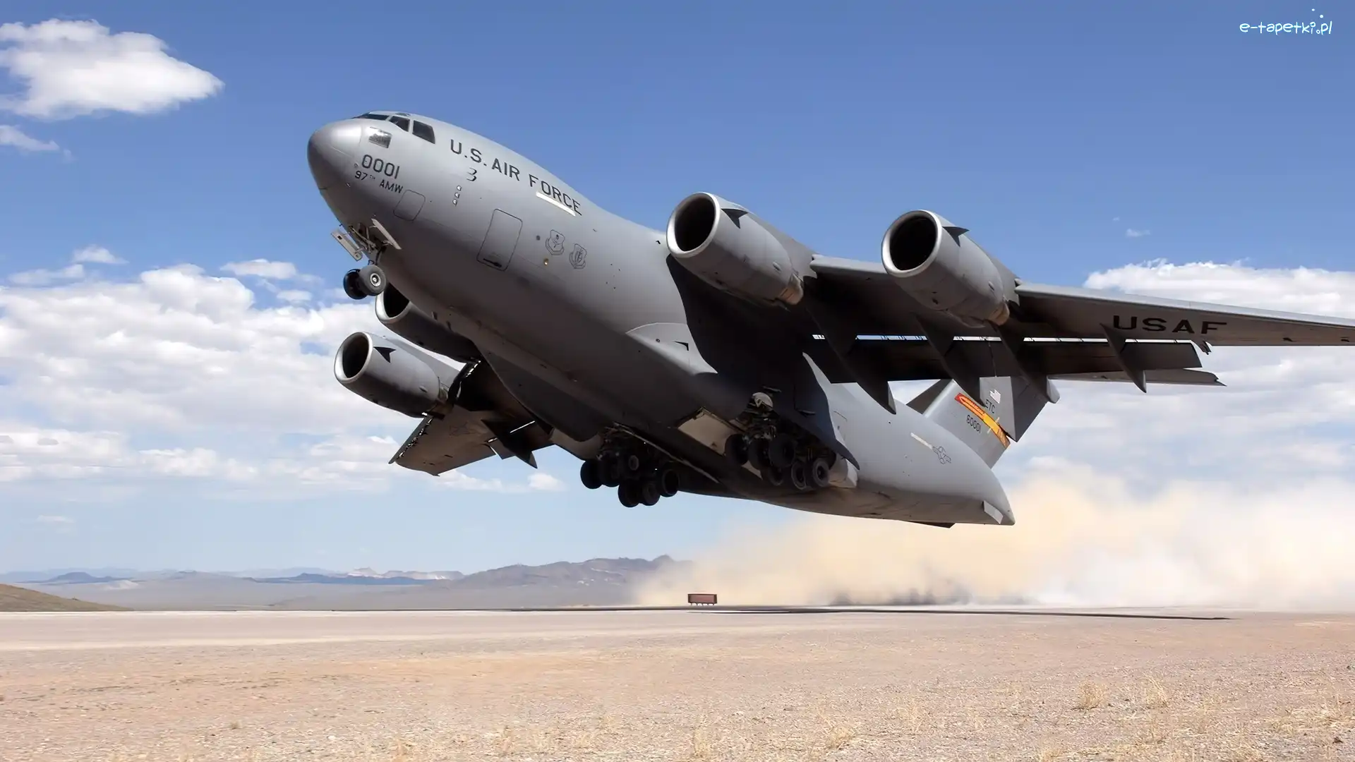 Transportowy, Boeing C-17 Globemaster III, Start, Samolot