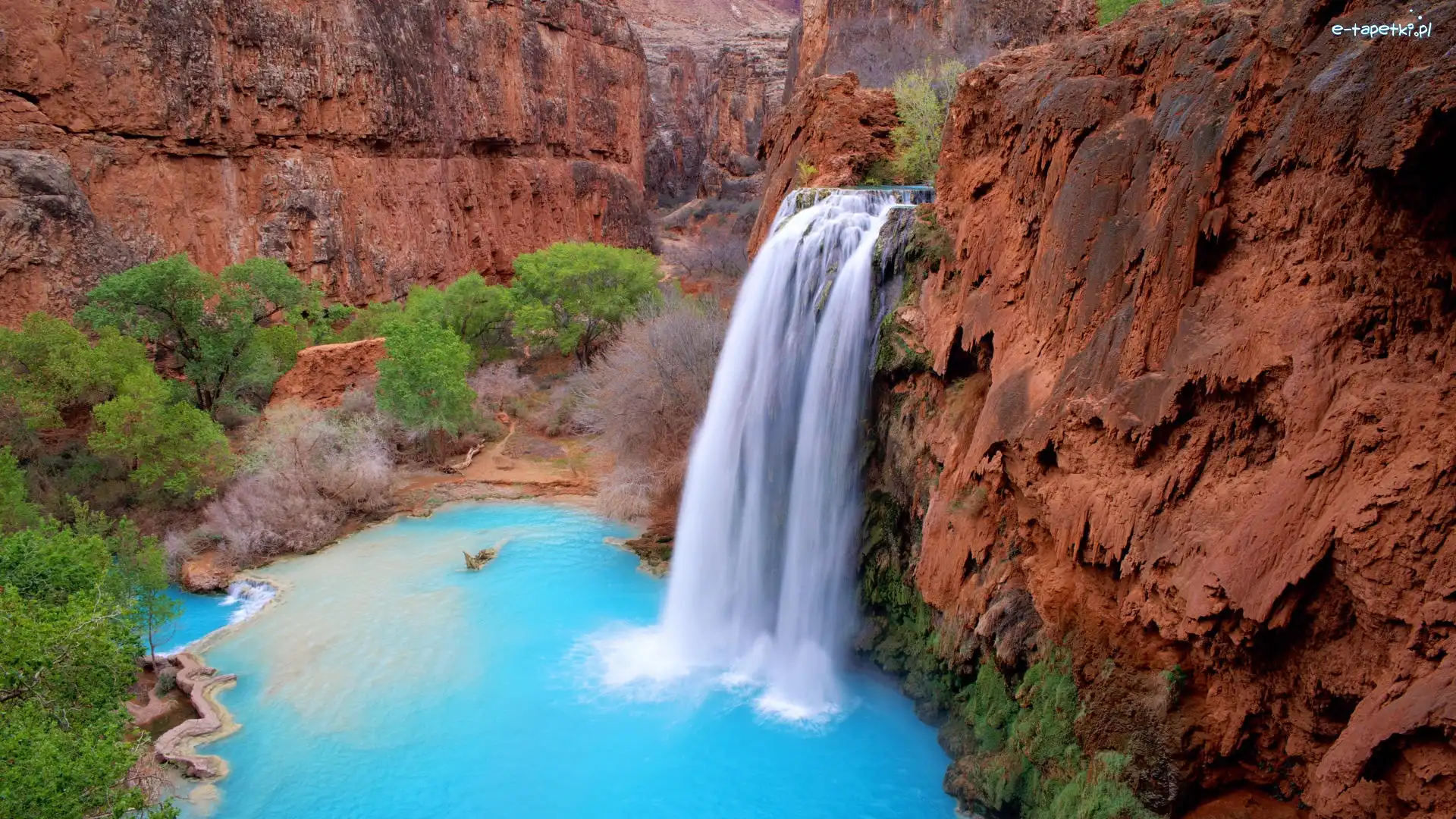 Wodospad, Havasu, Jeziorko, Góry
