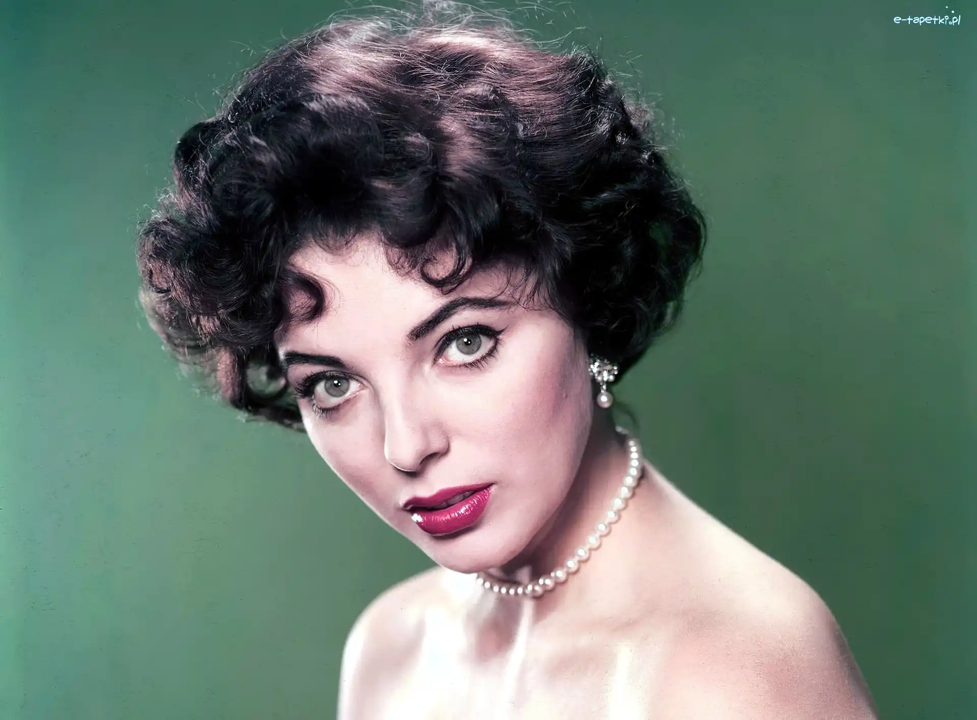 Naszyjnik, Kolczyki, Perły, Joan Collins