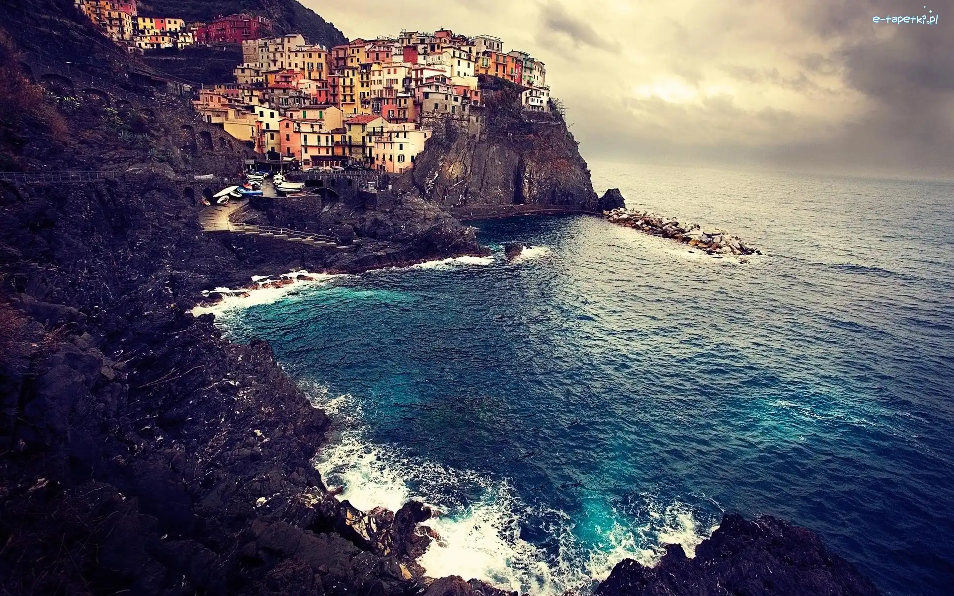 Manarola, Wybrzeże, Włochy, Miasteczko