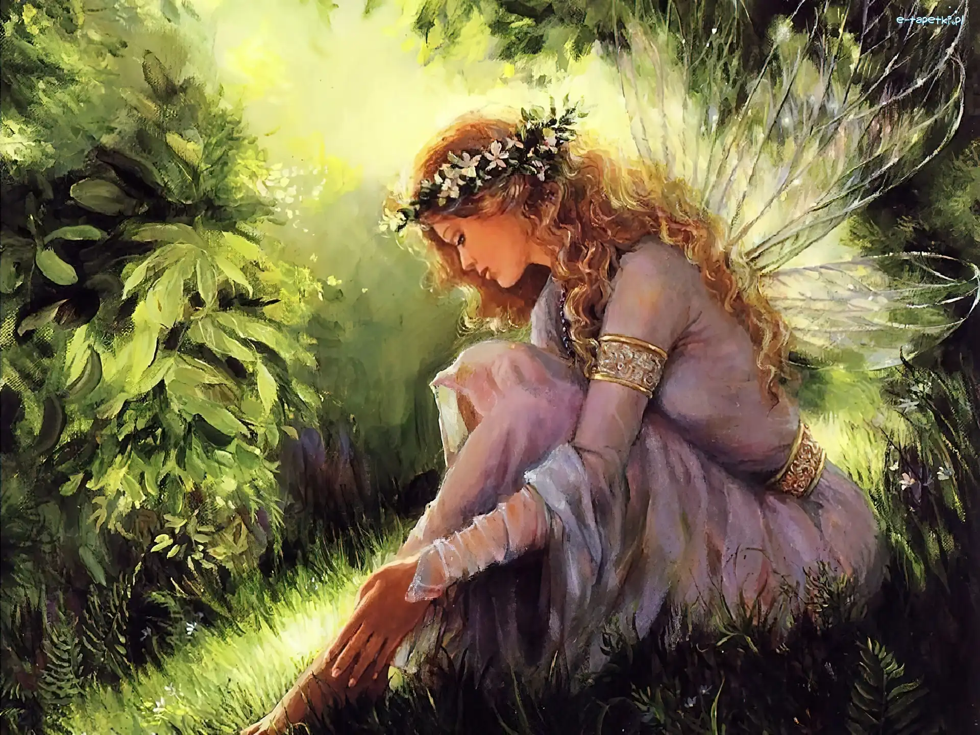 Motyl, Fantasy, Wianek, Dziewczyna