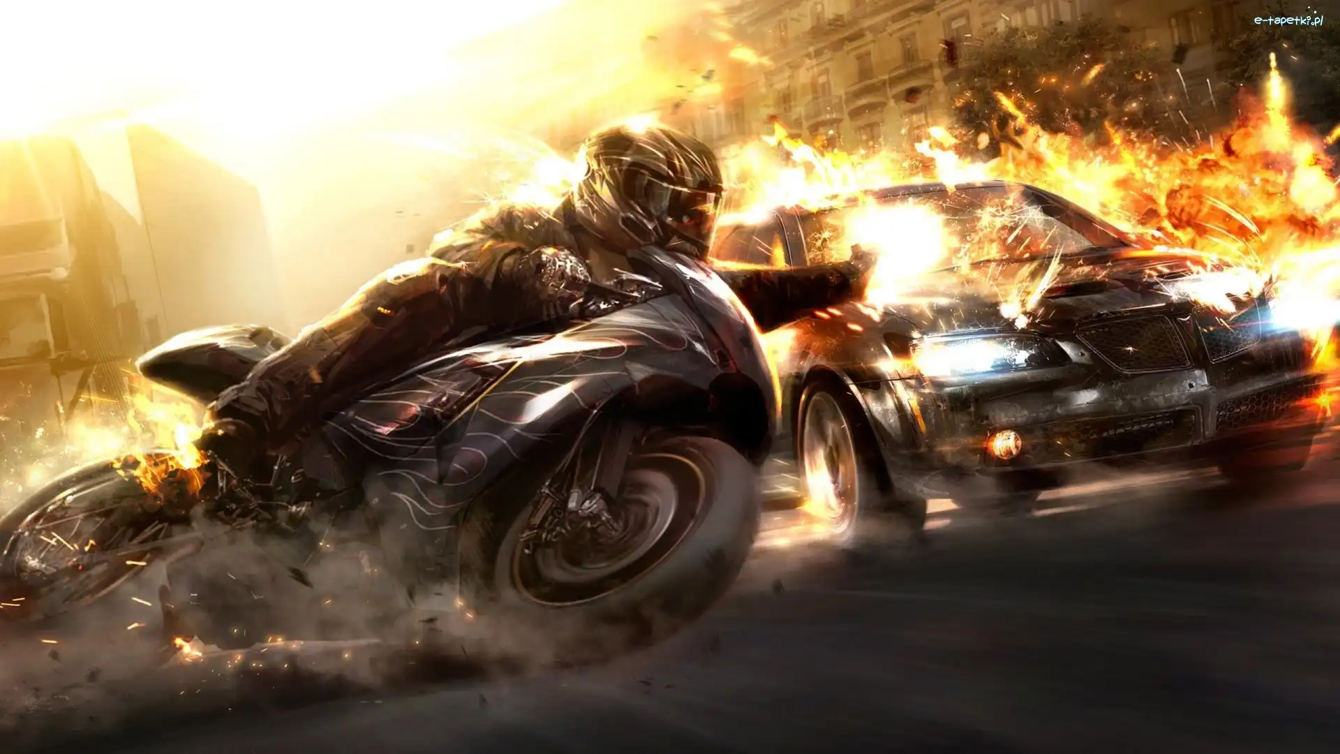 Ogień, Samochód, Motor