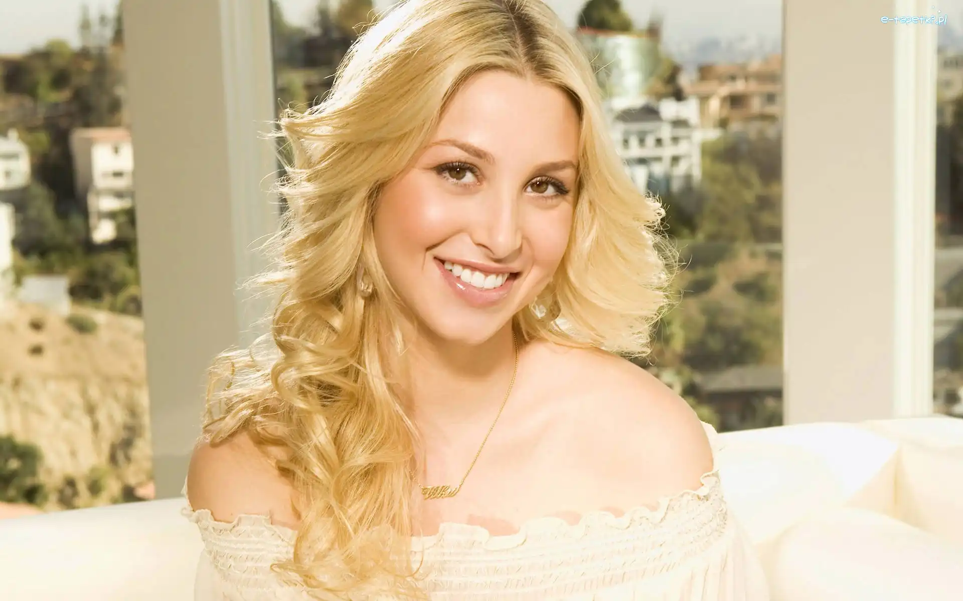 Whitney Port, Piękny, Spojrzenie, Blondynka, Uśmiech