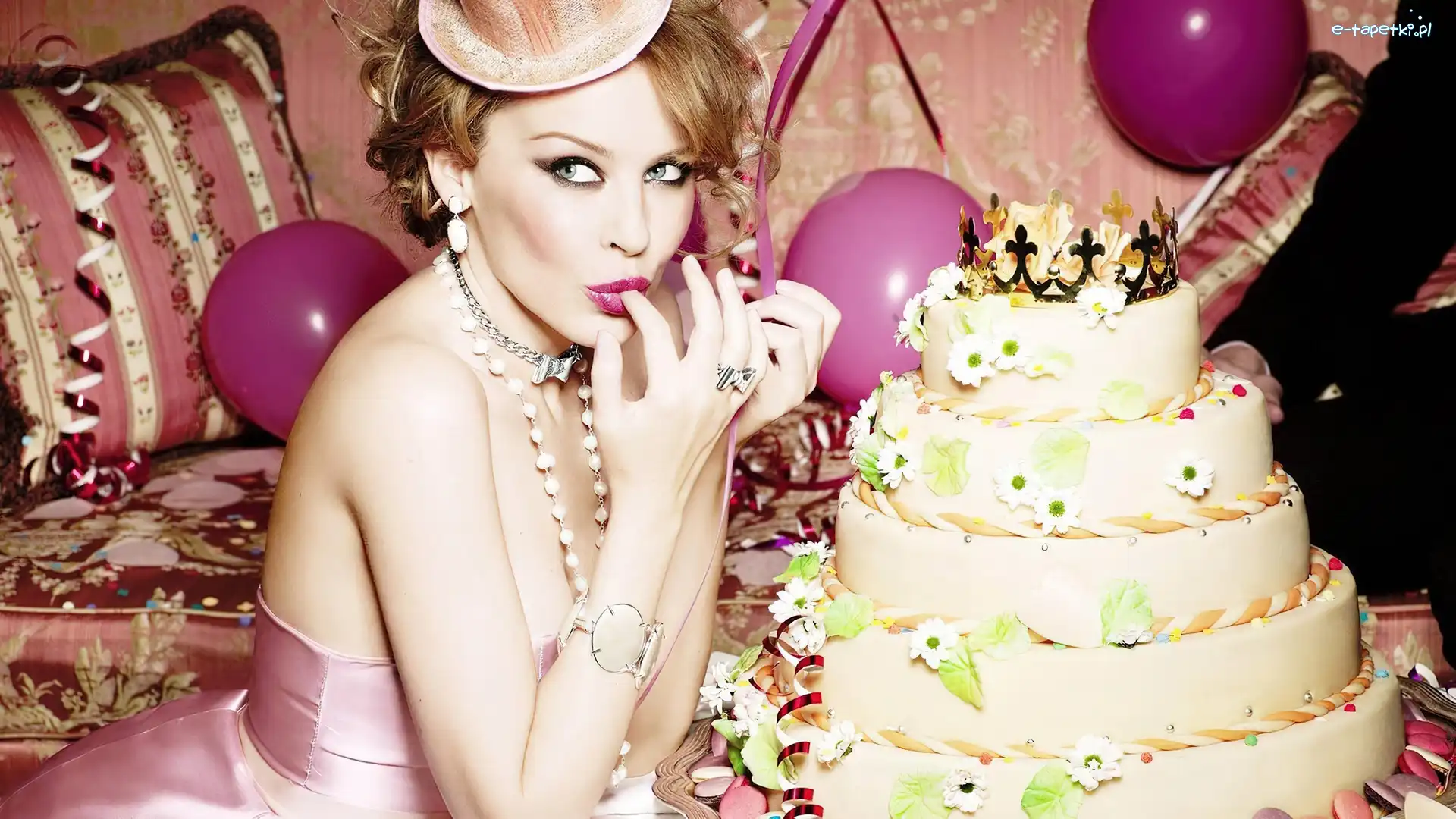Piętrowy, Balony, Tort, Kylie Minogue