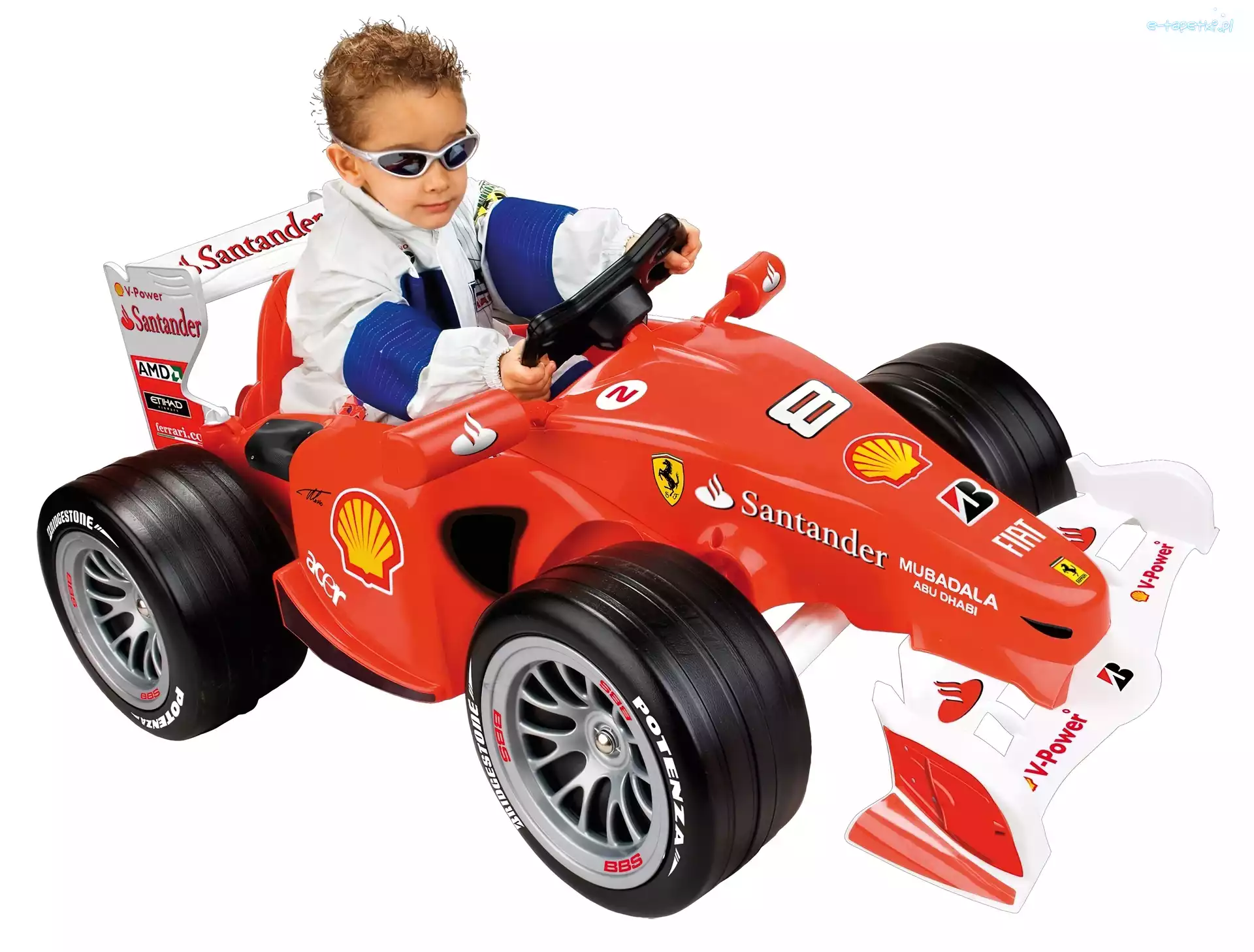 Dziecko, Samochód, Okulary, Ferrari, Zabawka
