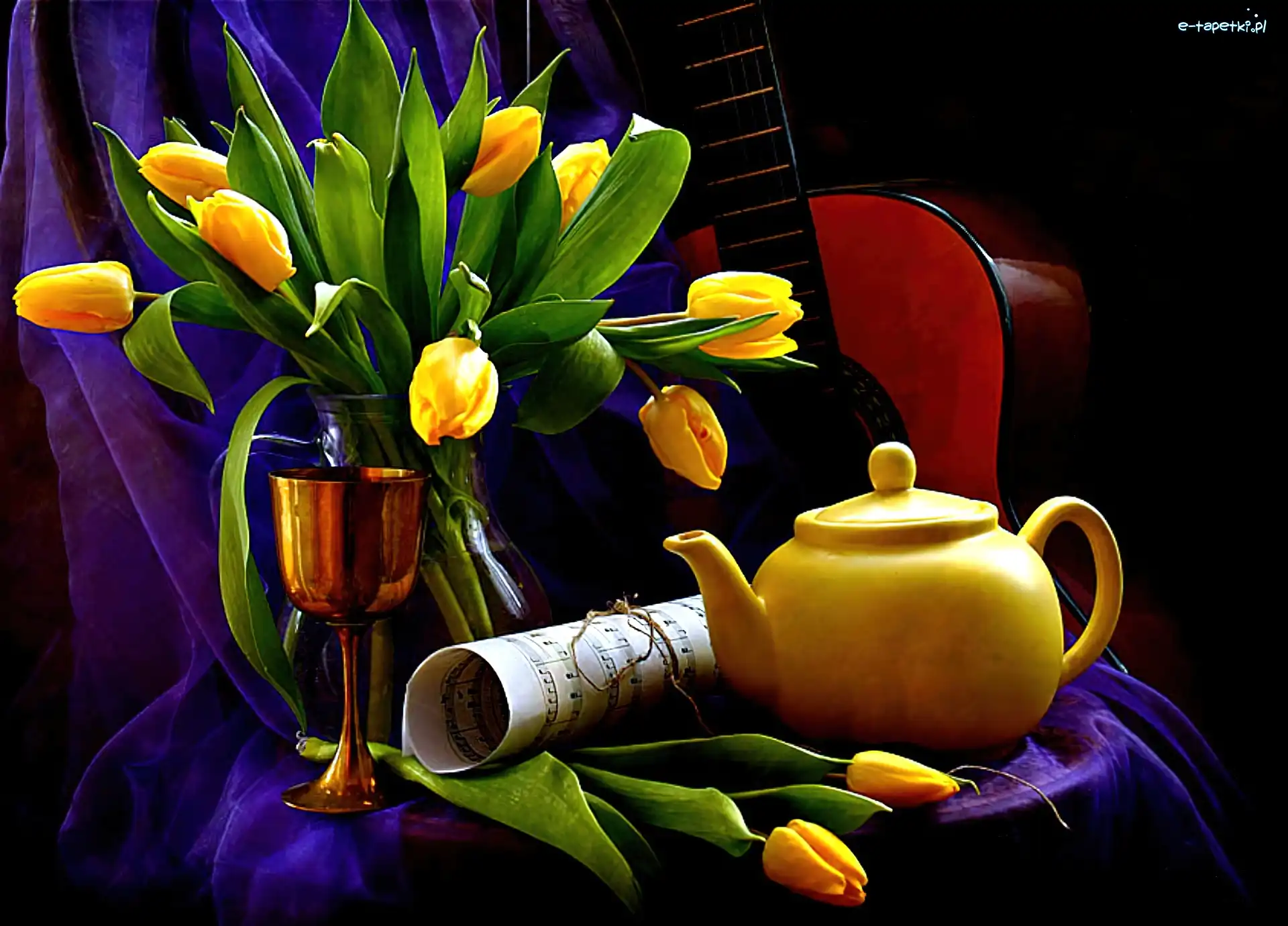 Tulipany, Kielich, Dzbanek, Gitara, Nuty