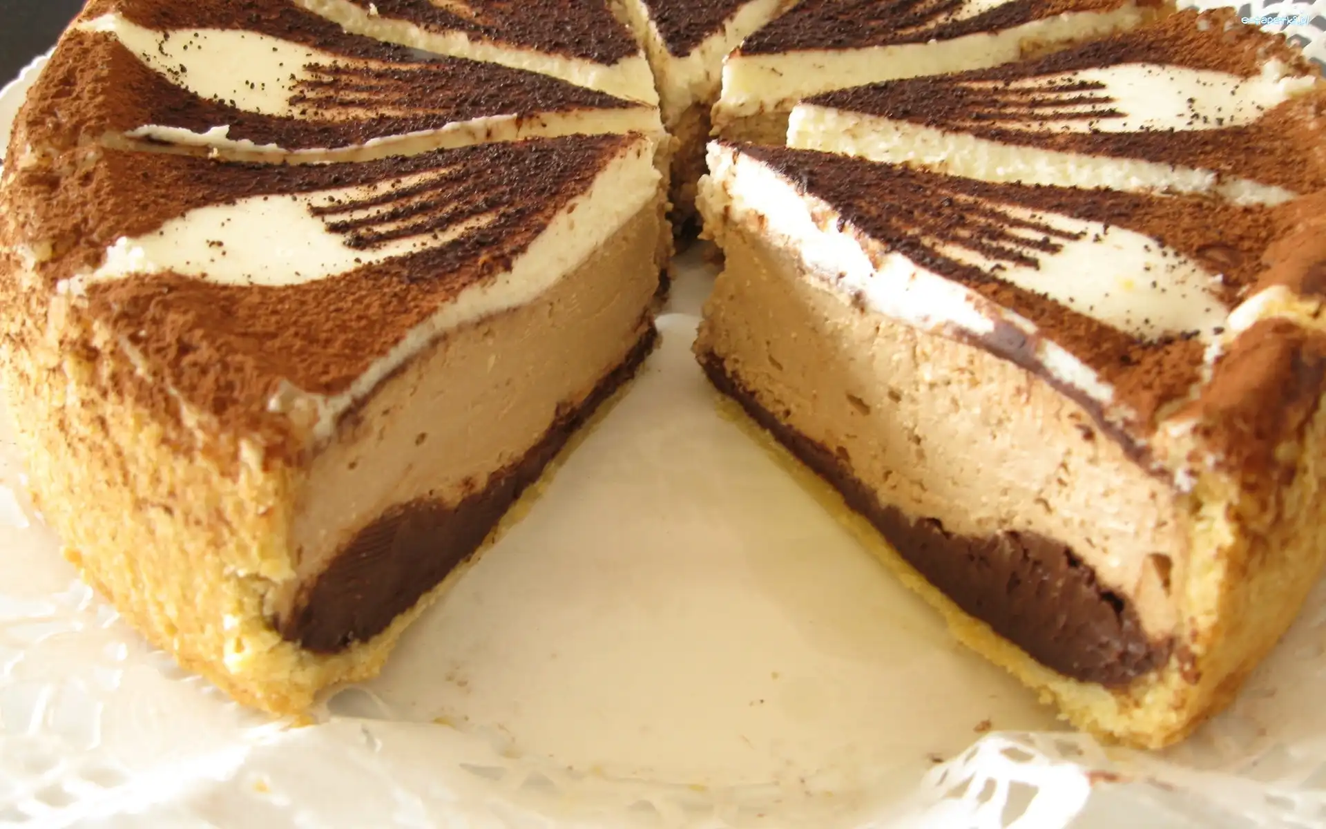 Kakaowa, Serwetka, Kawałki, Babka