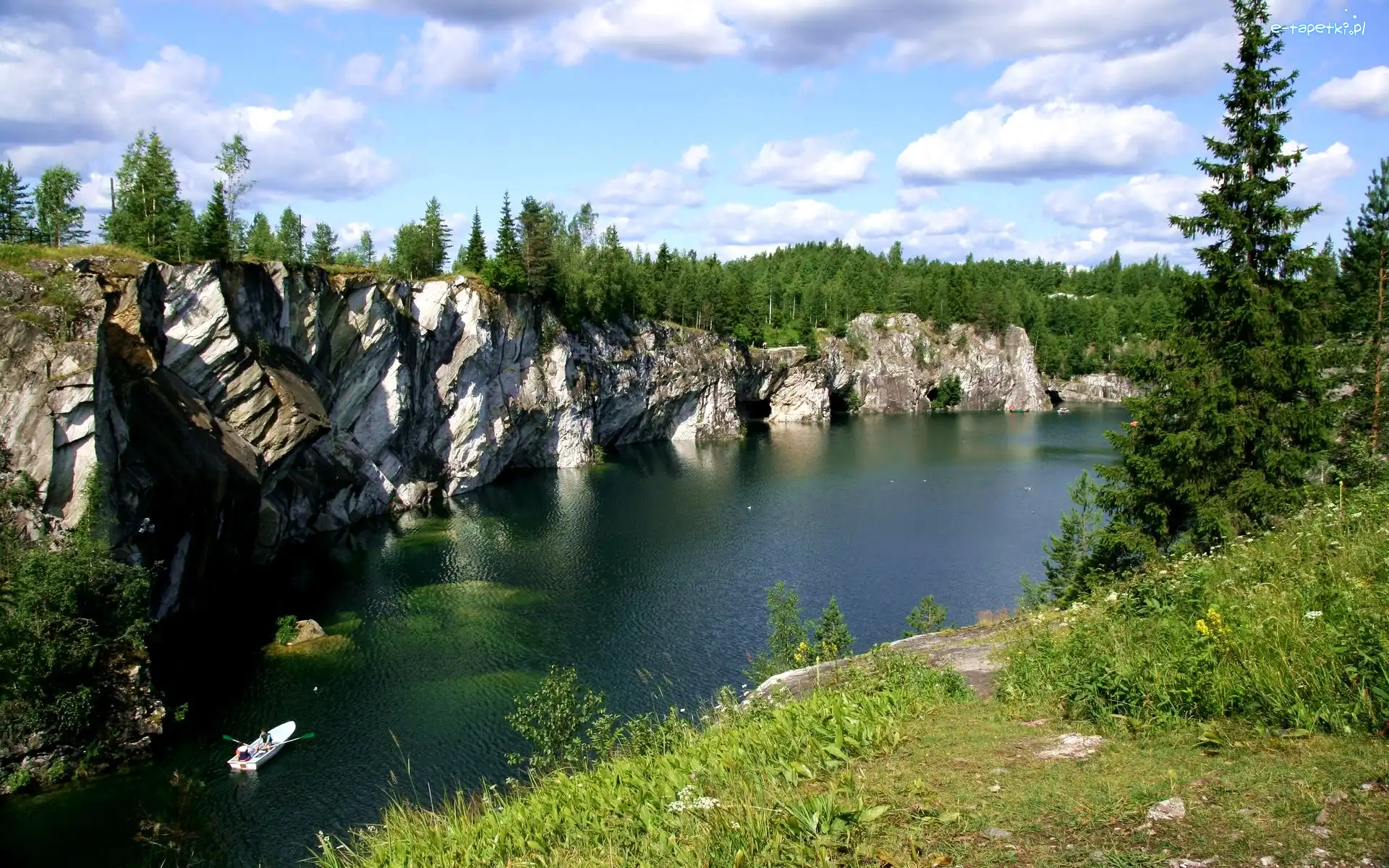 Łódka, Skały, Rzeka