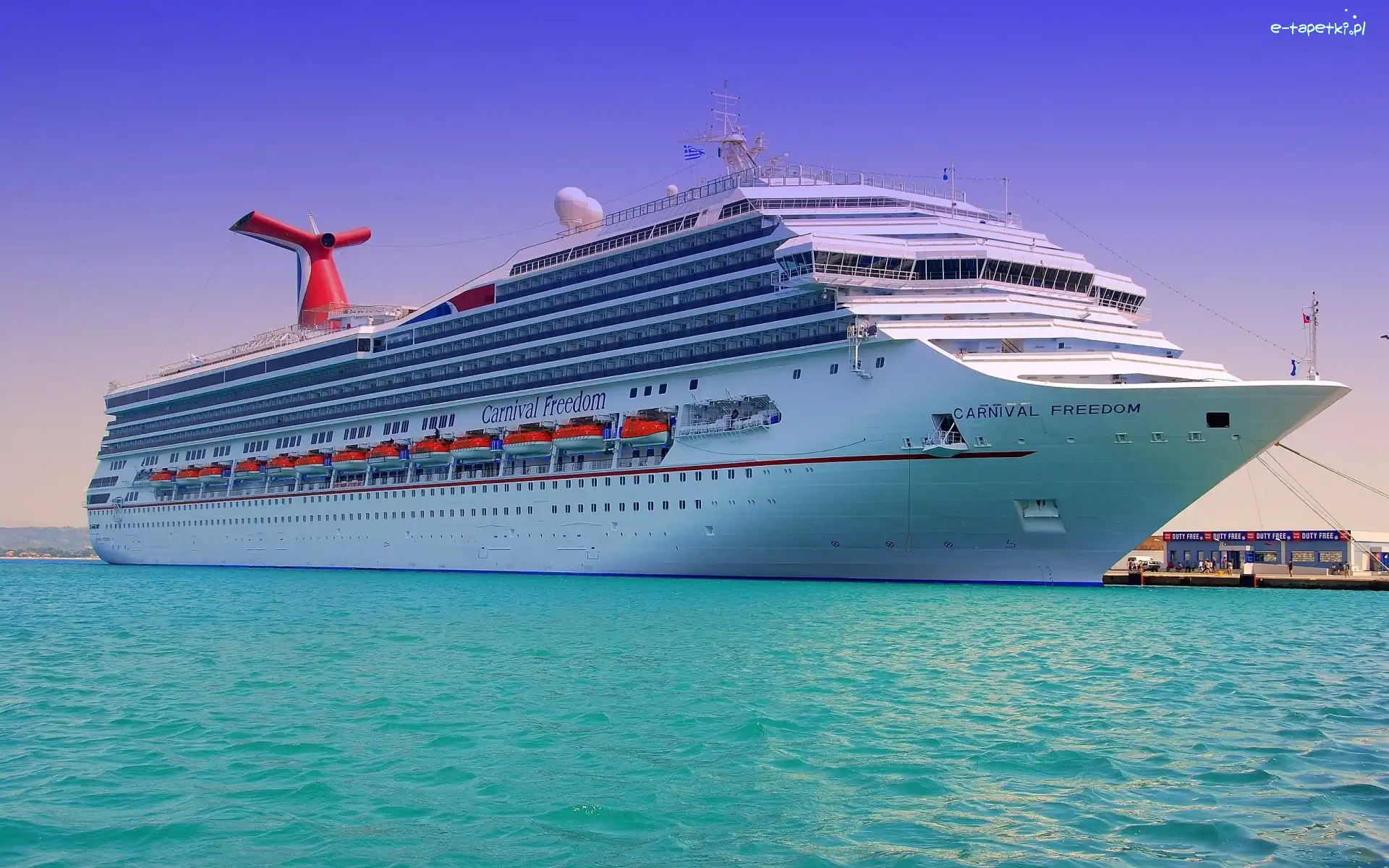 Statek, Lazurowa, Wycieczkowy, Carnival Freedom, Woda
