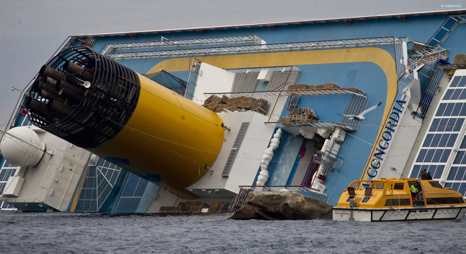 Wycieczkowiec, Szalupa, Costa Concordia, Tonący