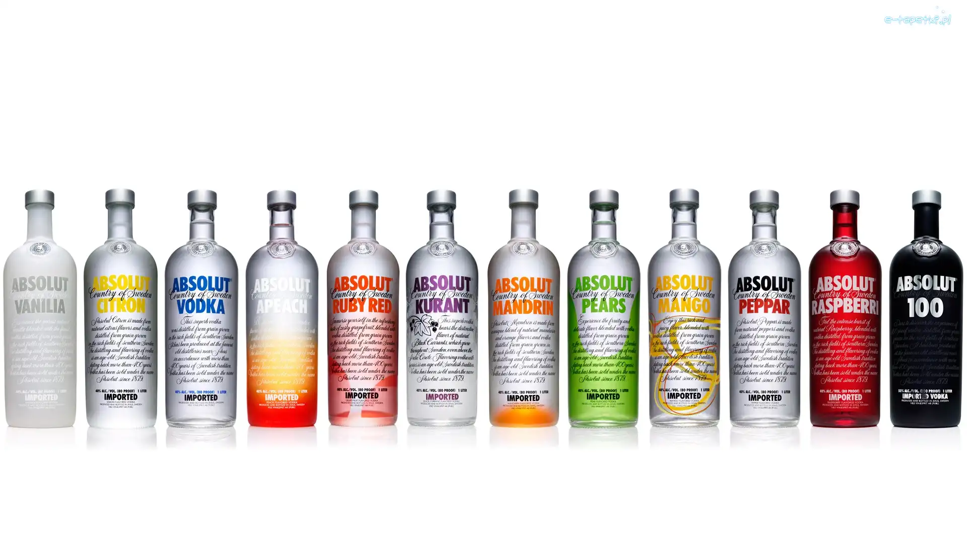 Absolut, Rodzaje, Różne, Wódka