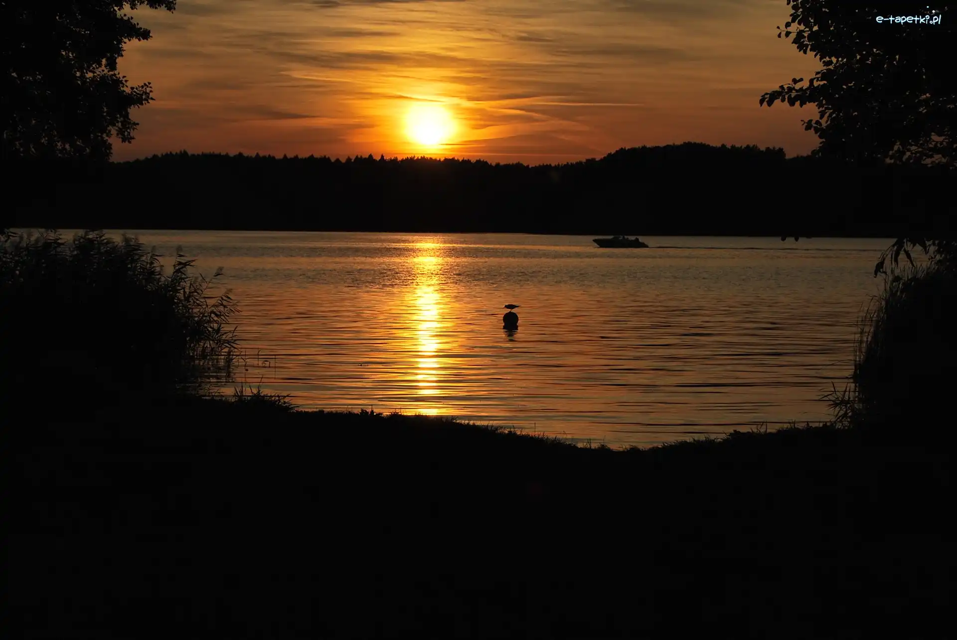 Jezioro Charzykowskie, Słońca, Zachód