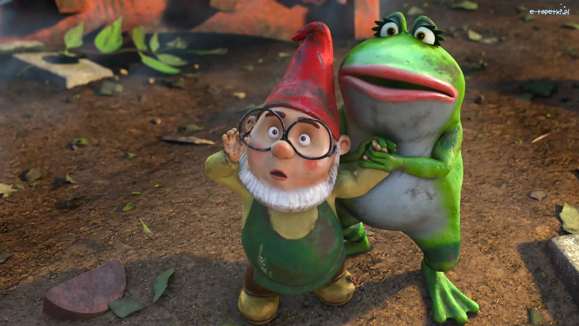 Ogrodowy, Gnomeo i Juliet, Ogródek, Okulary, Krasnal, Żaba, Usta, Gnomeo i Julia