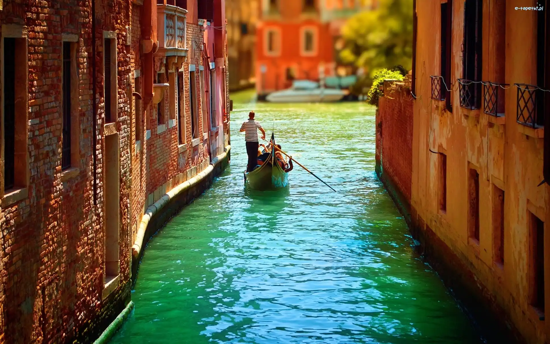 Gondola, Domy, Kanał, Wenecja