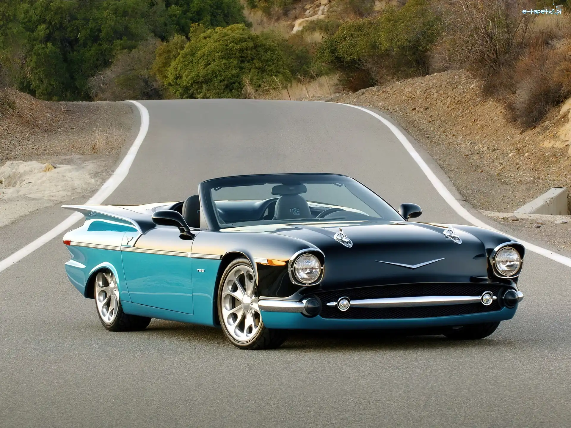 Droga, Chevrolet Corvette, Niebieski