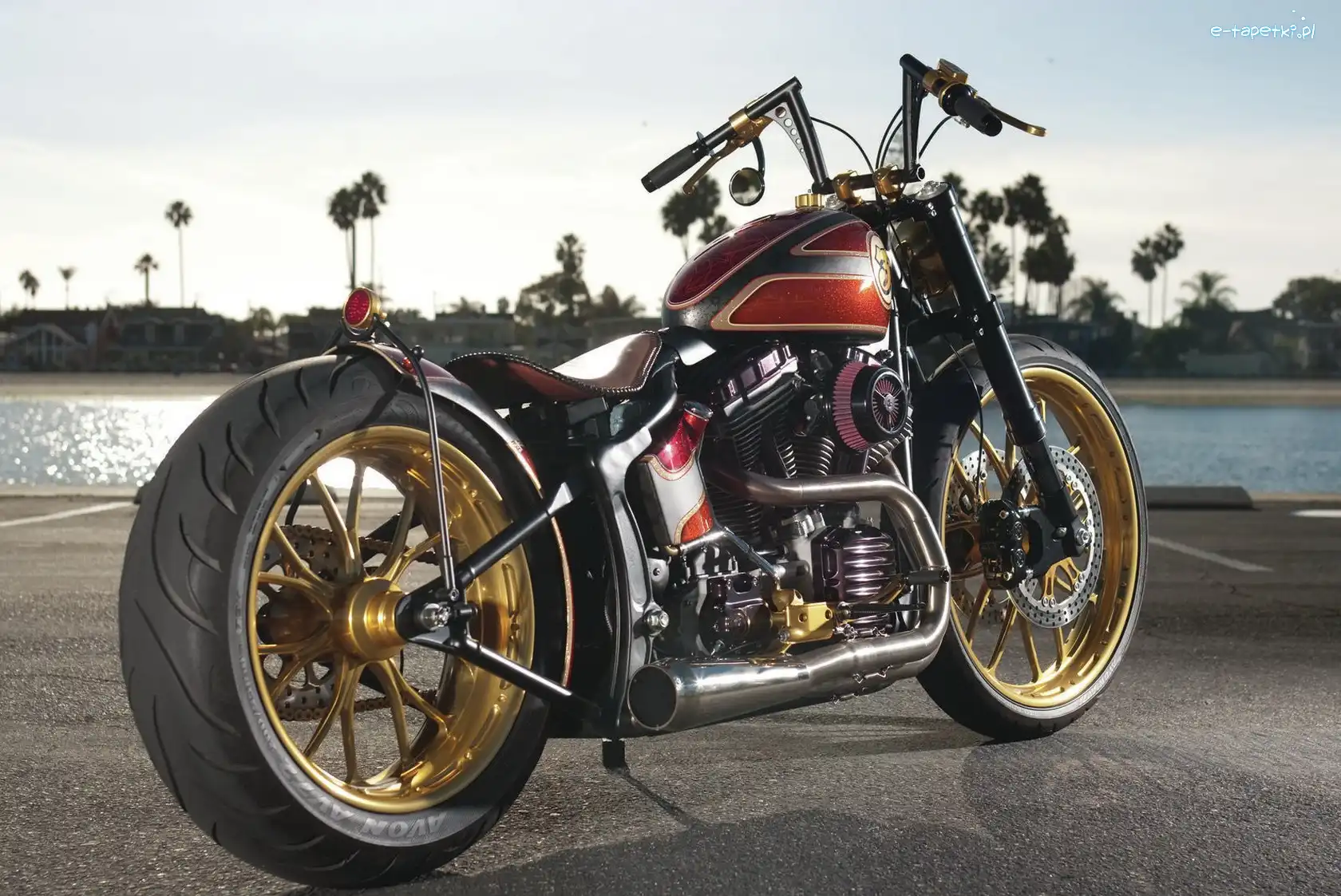 Woda, Parking, Motocykl