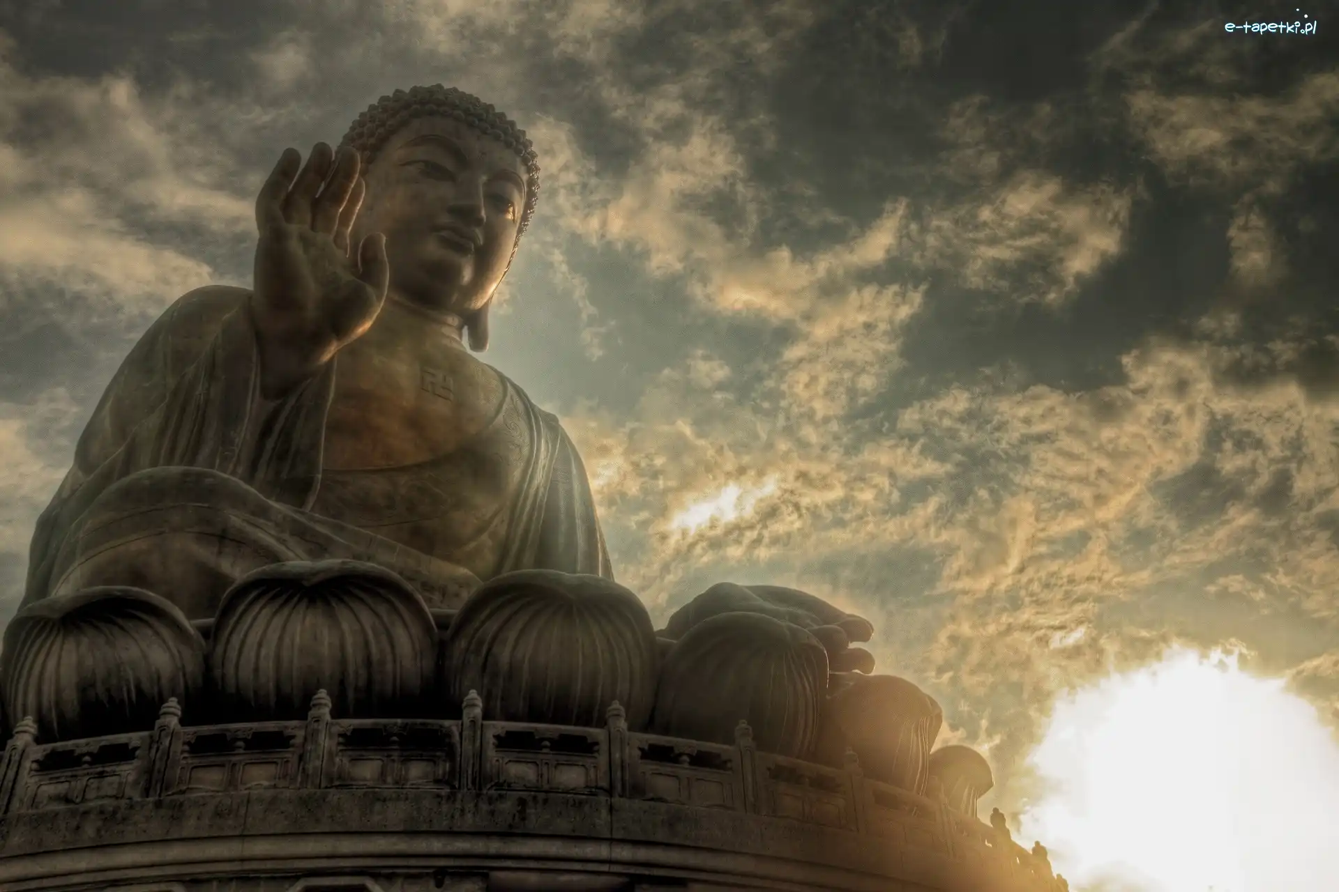 Słońca, Zachód, Budda