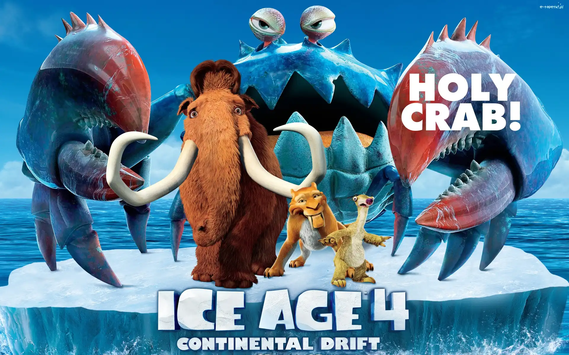 Diego, Sit, Maniek, Krab, Ice Age, Epoka lodowcowa 4