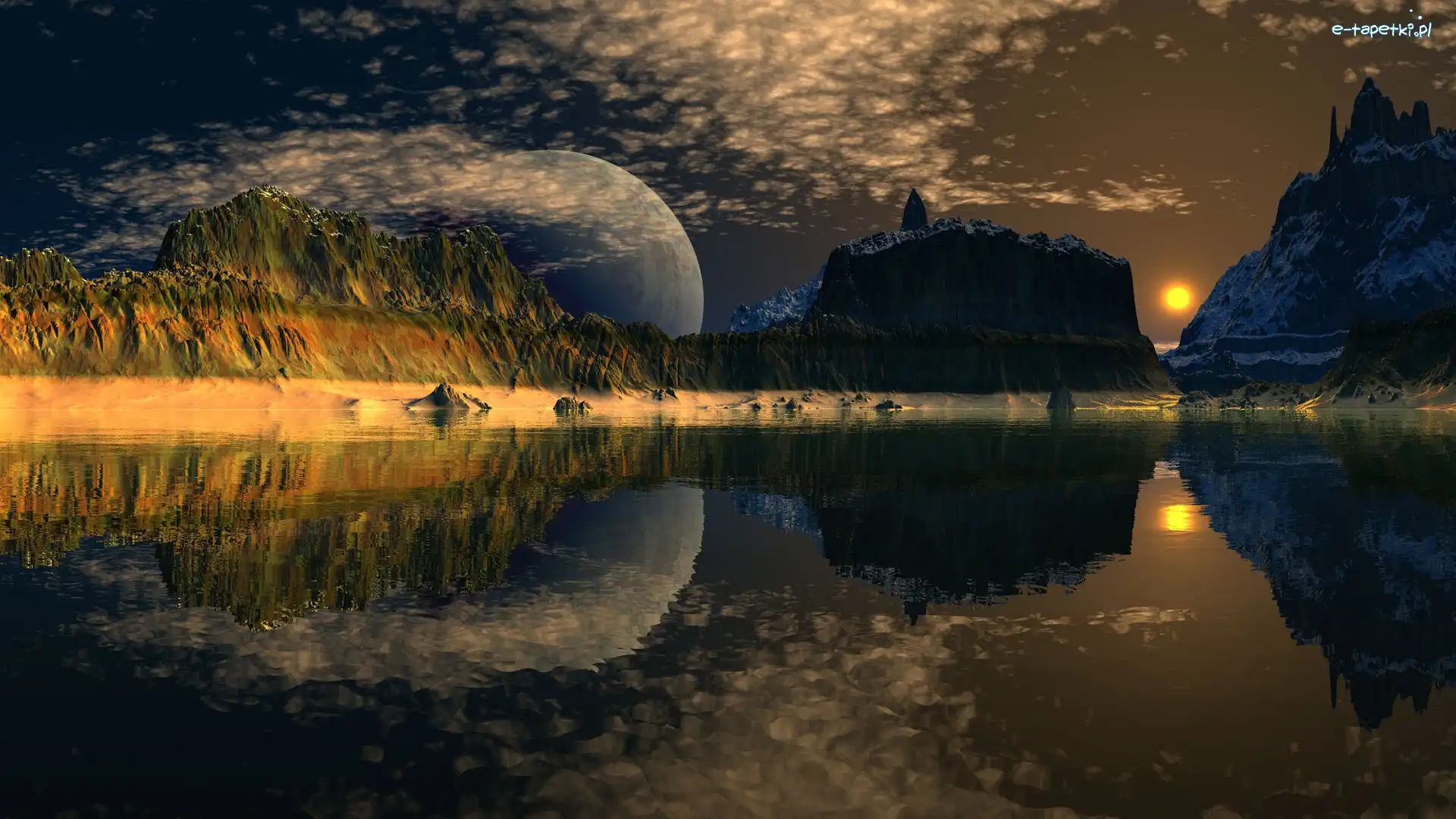 Planeta, Jezioro, Góry