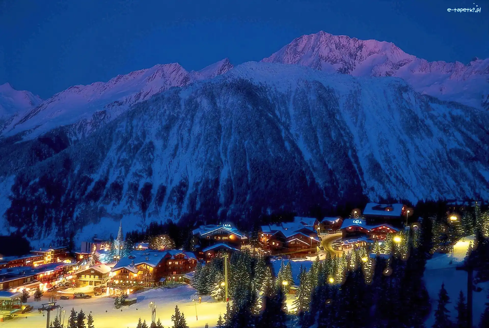 Courchevel, Narciarski, Kurort, Góry, Francja