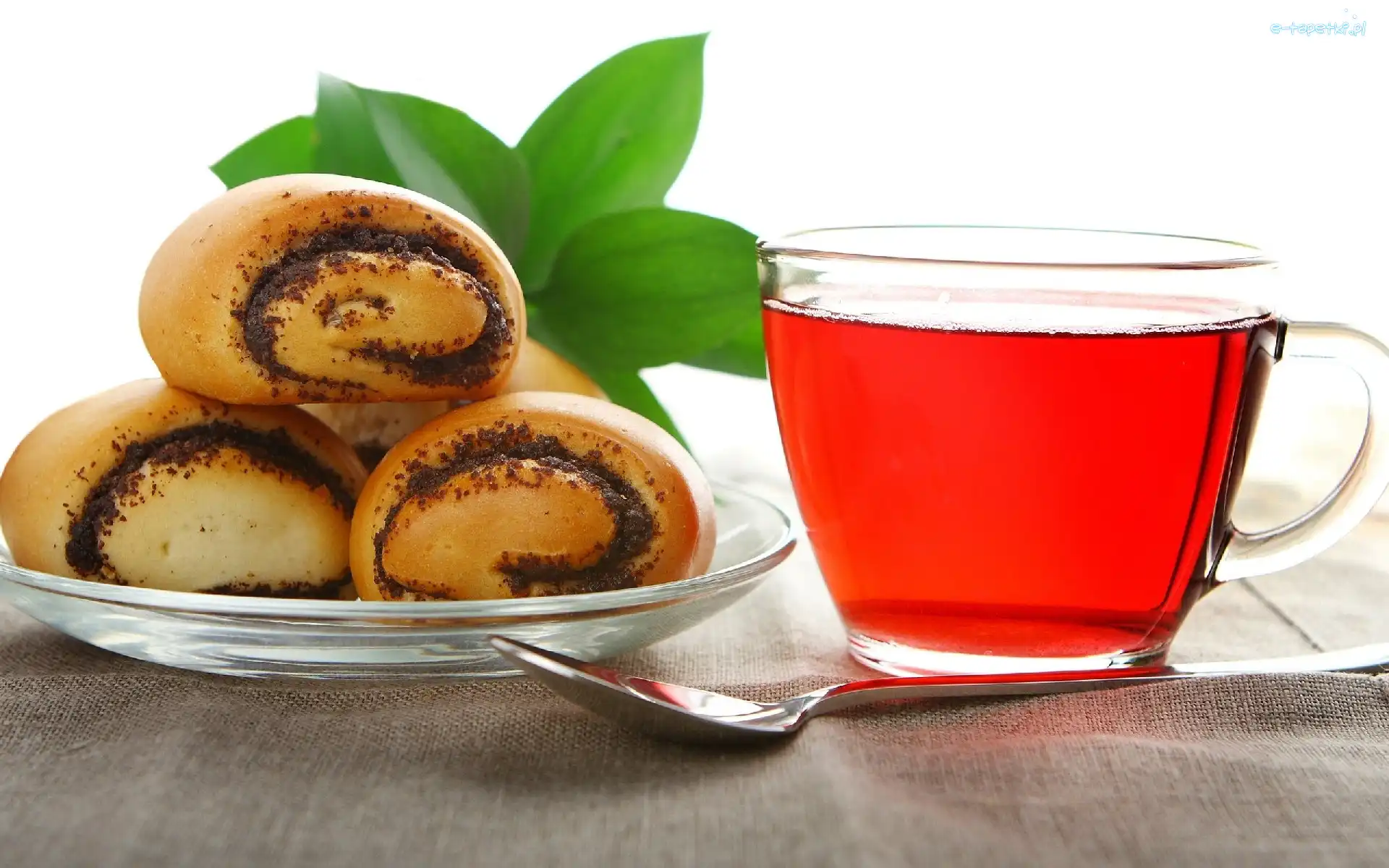 Makowe, Owocowa, Herbatka, Bułeczki