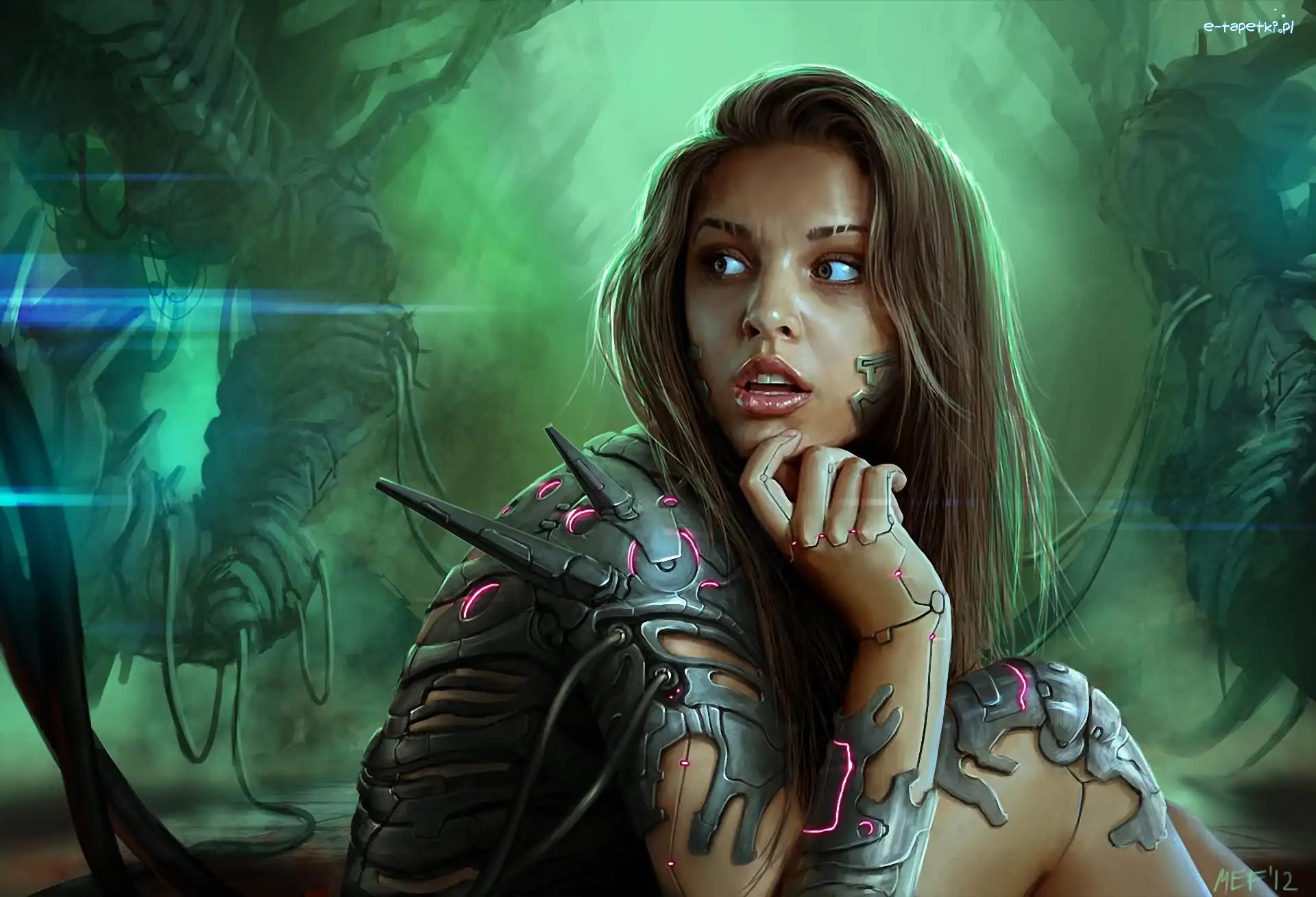 Dłoń, Cyborg, Dziewczyna