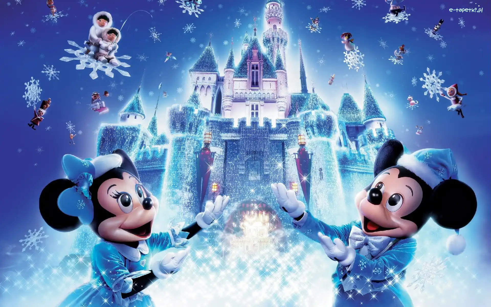 Disneyland, Miki, Myszka, Śniegu, Płatki