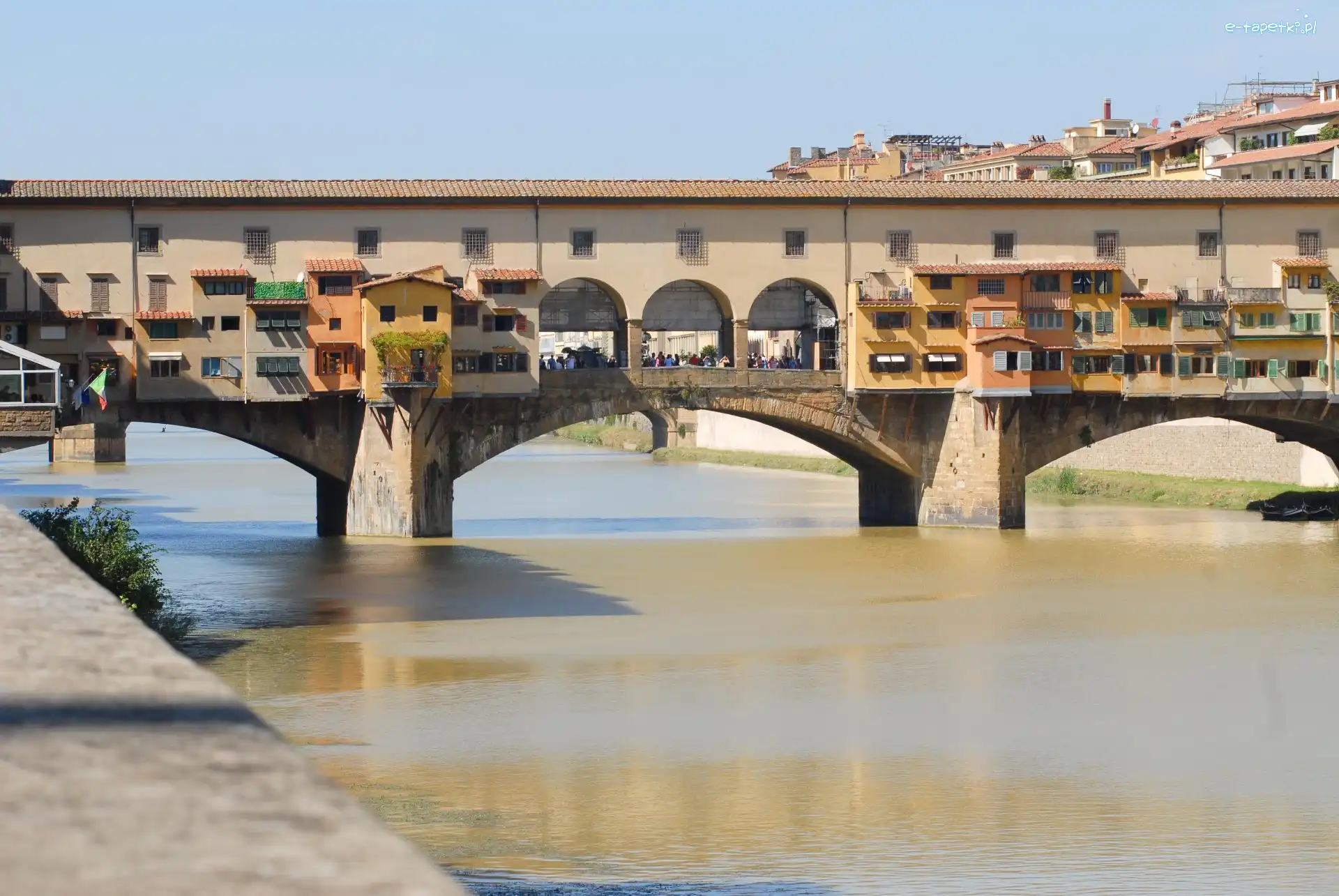 Most, Woda, Ponte Vecchio, Florencja