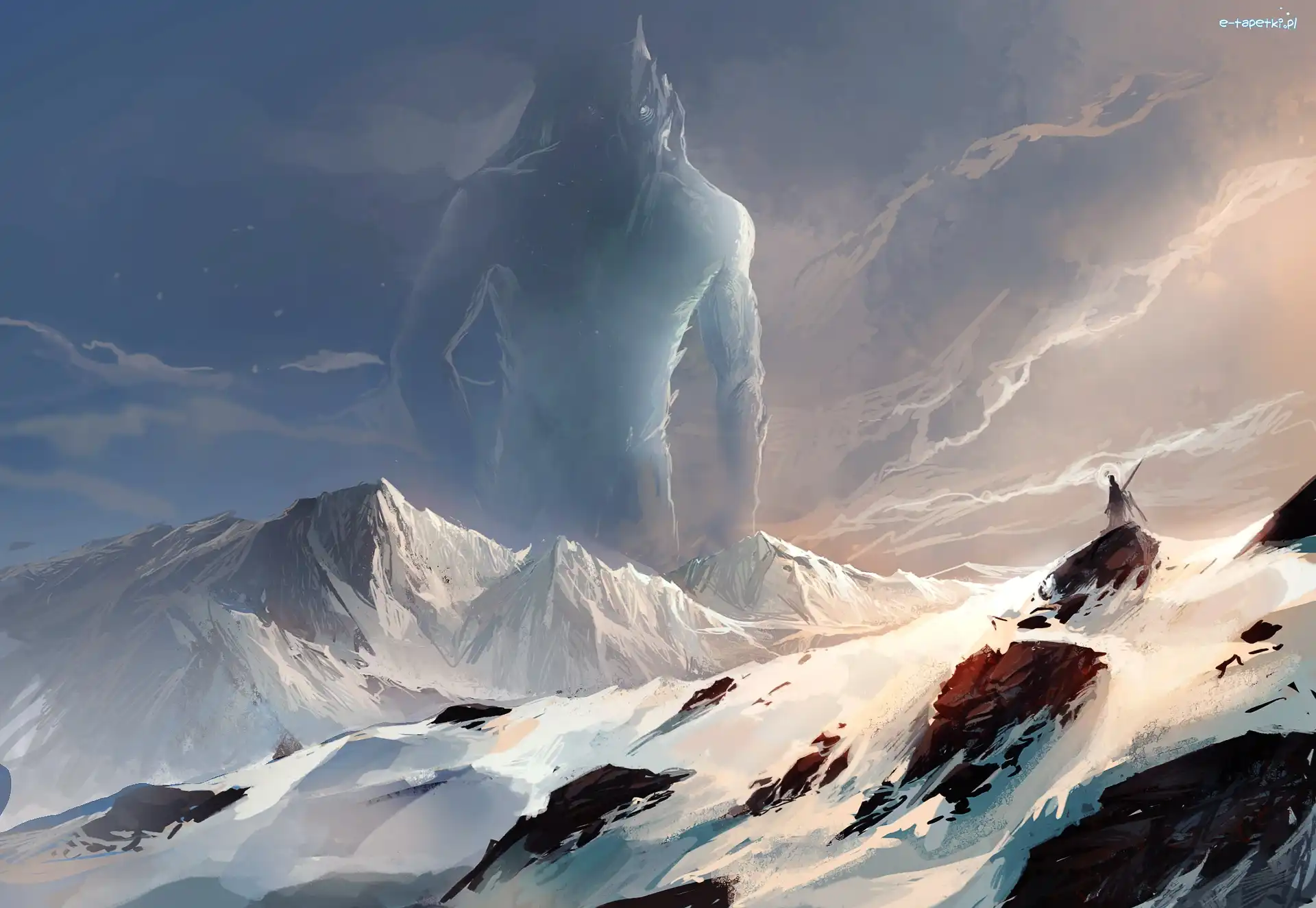 Góry, Art, Monstrum, Chmury